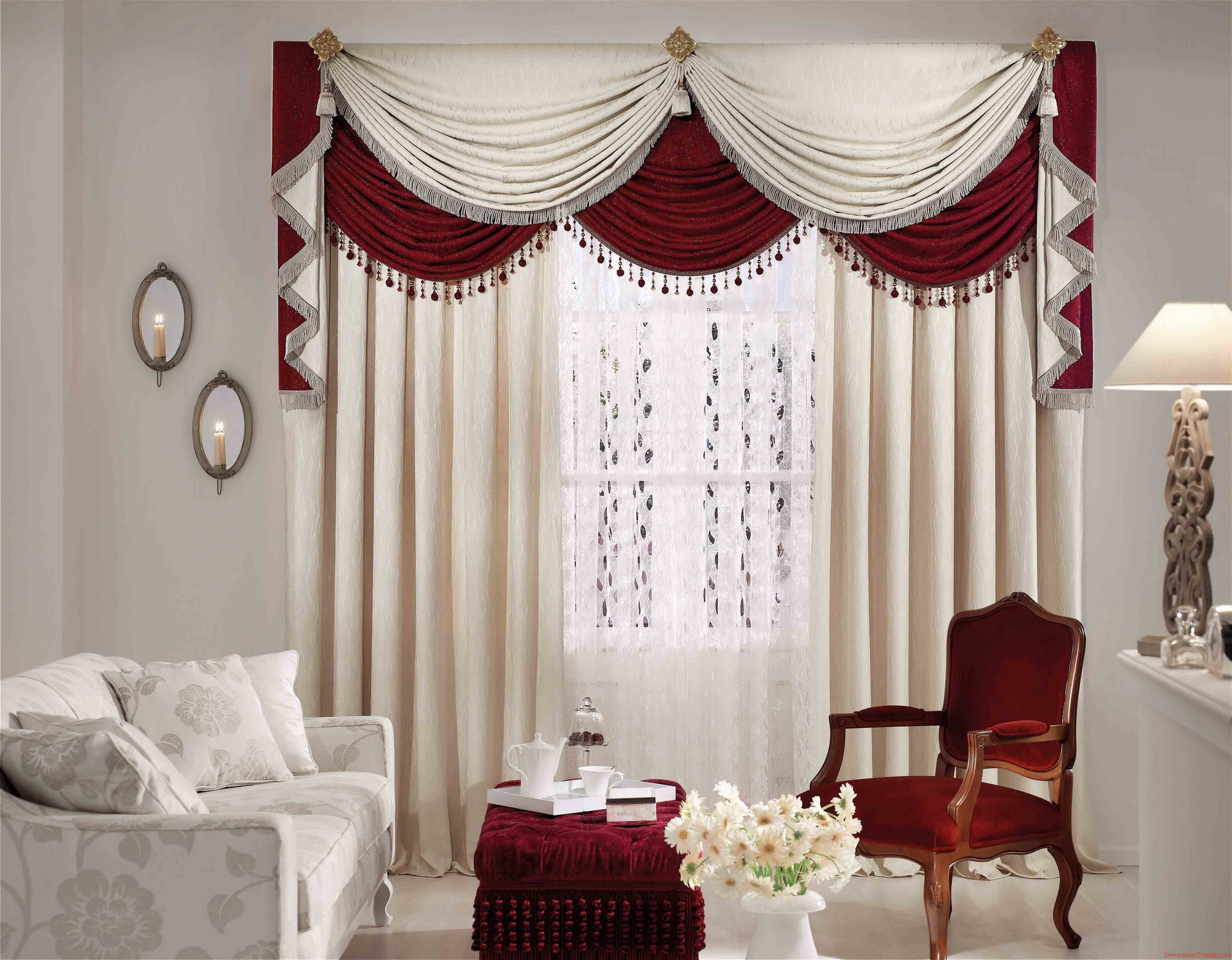 living room curtain decorations