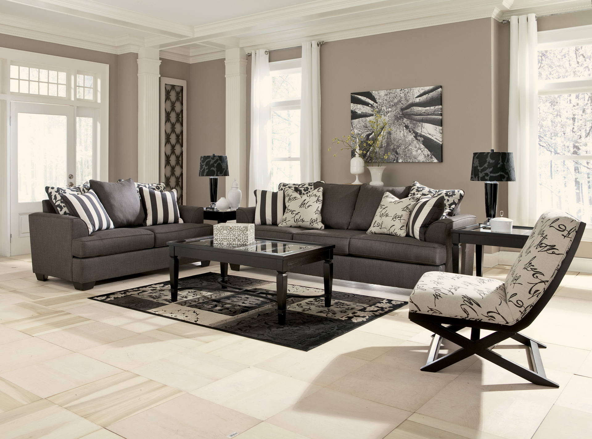 Living Room Set With Accent Chair