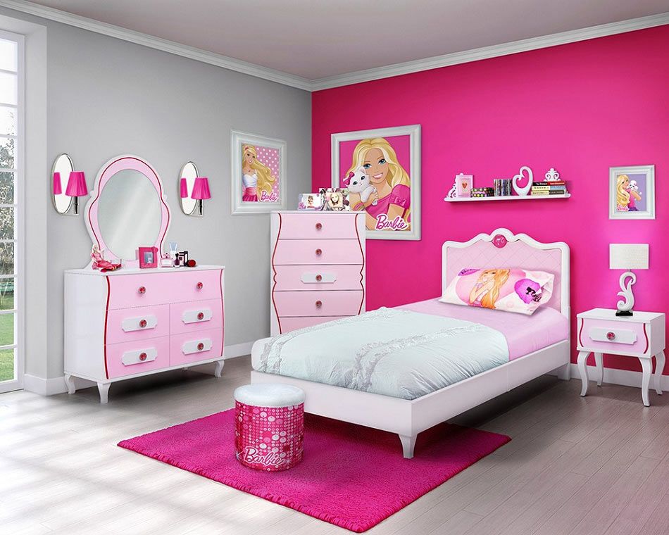 barbie deluxe bedroom furniture and doll