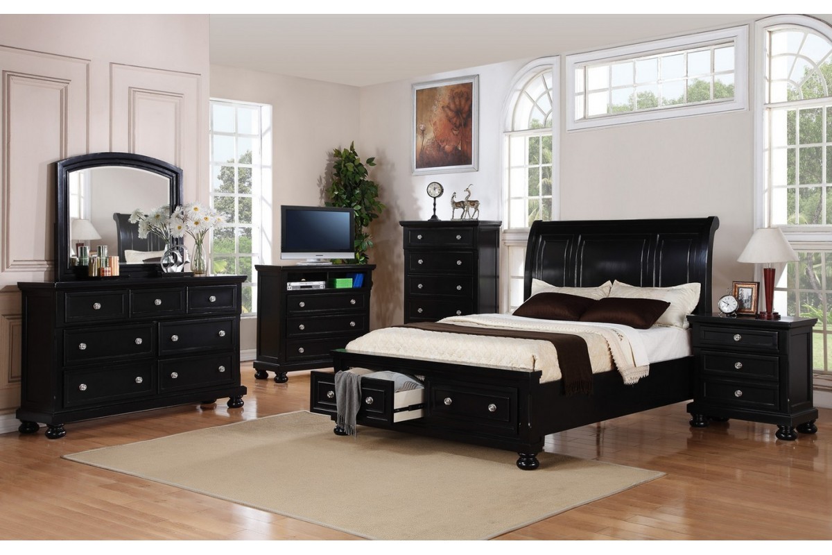 low cost black queen bedroom furniture