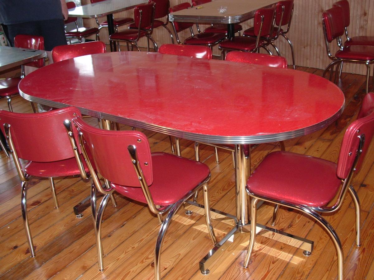 1950ﾒs Retro Kitchen Table Chairs 7 7392 