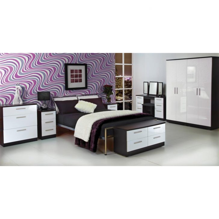 Bedroom Furniture High Gloss Black Hawk Haven