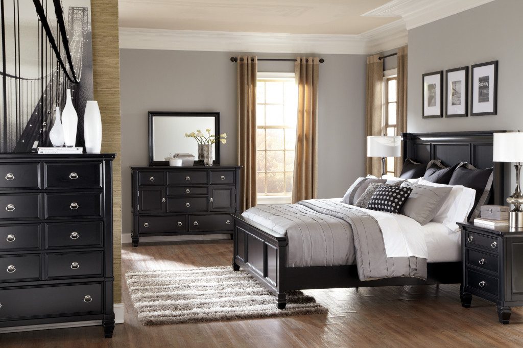 bedroom paint with black furniture