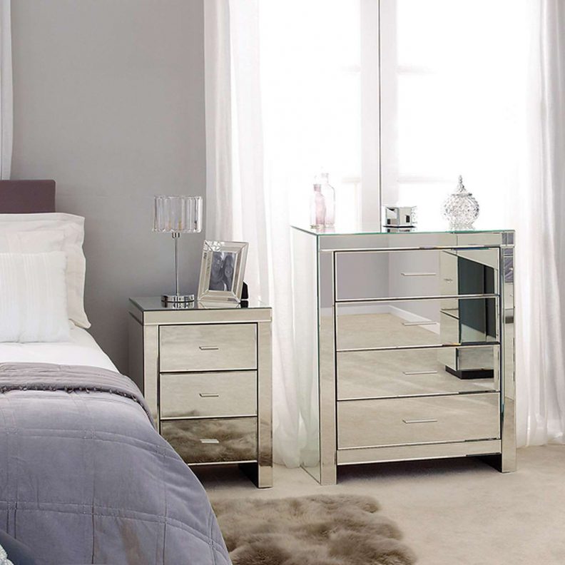 Black And Mirrored Bedroom Furniture Hawk Haven