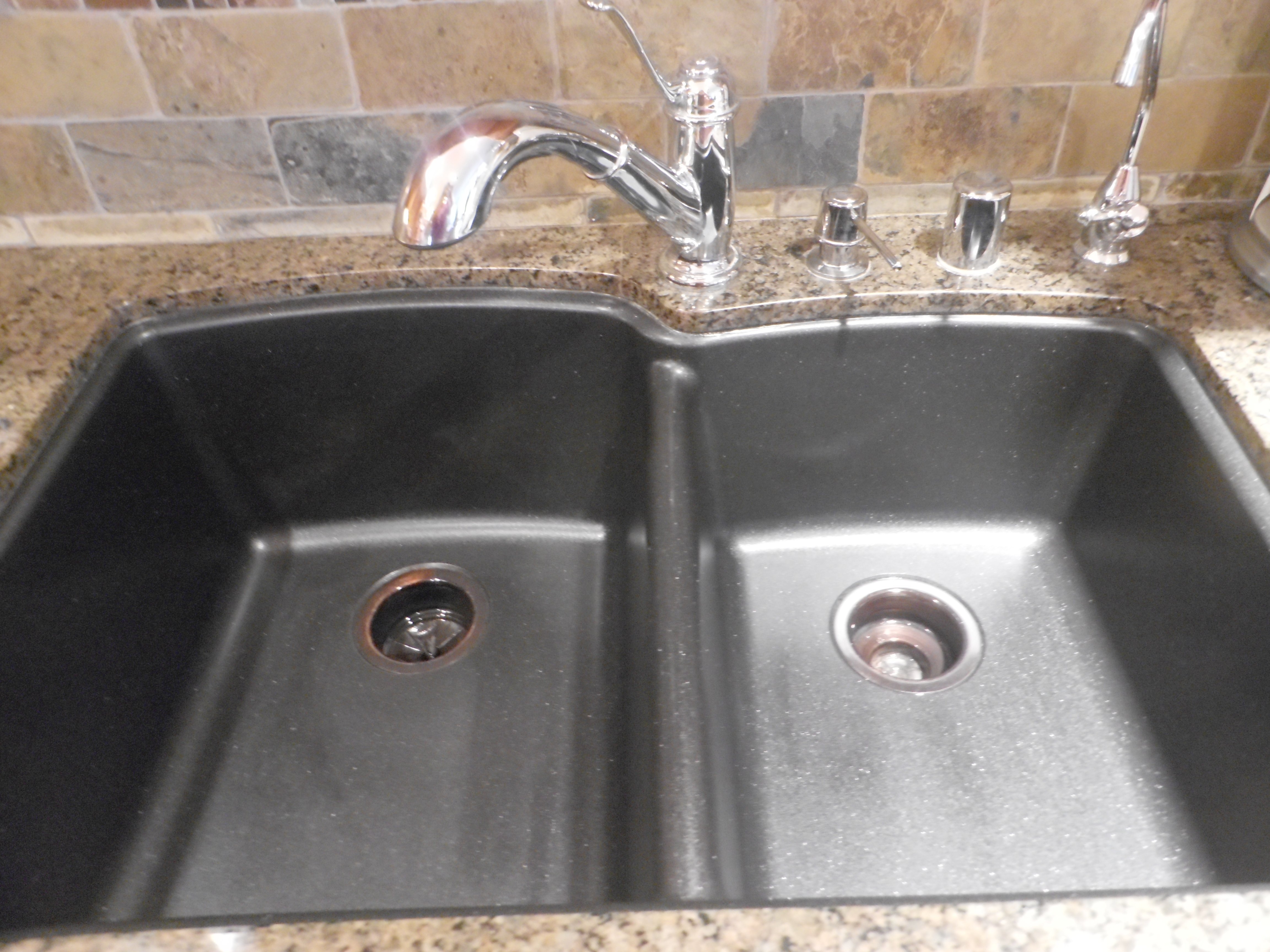 granite kitchen sink care