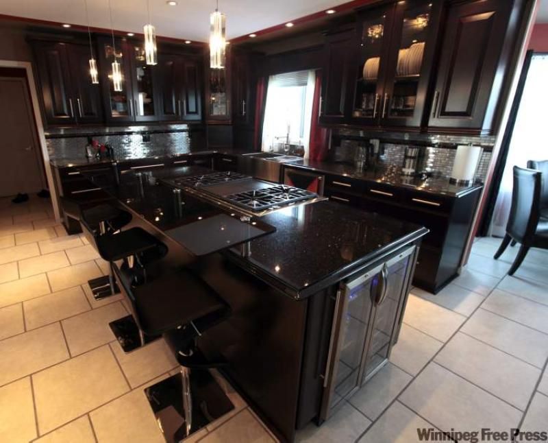 Black Kitchen Cabinets With Granite Hawk Haven
