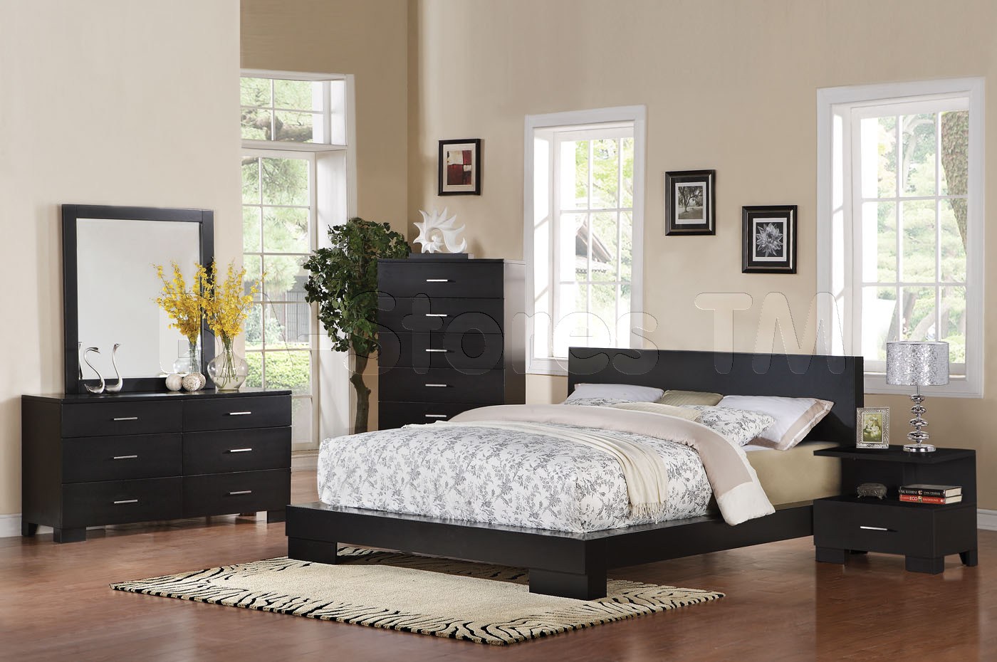 contemporary black lacquer bedroom furniture