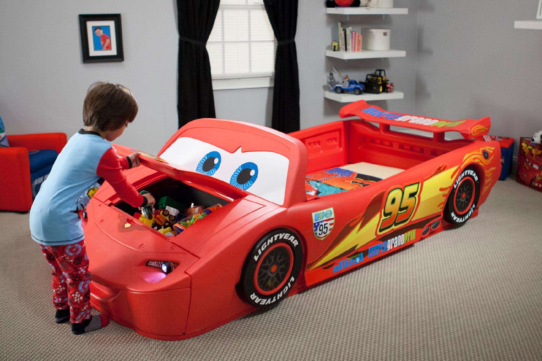 kids car bed mattress