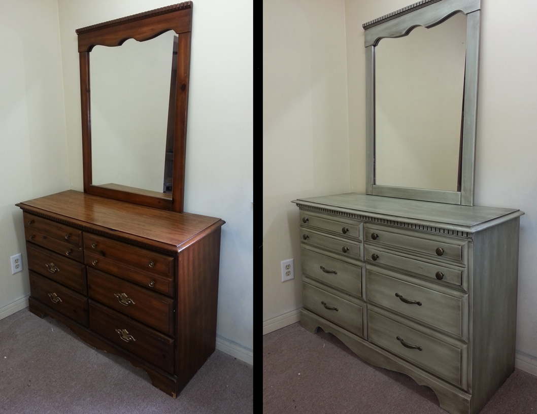 paint old bedroom furniture