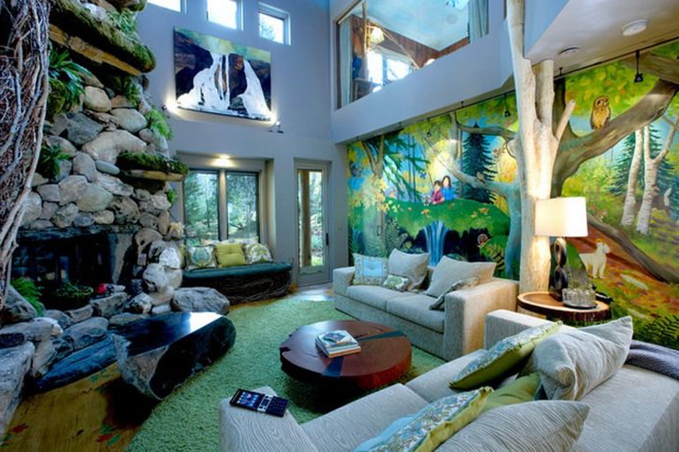 indoor jungle living room