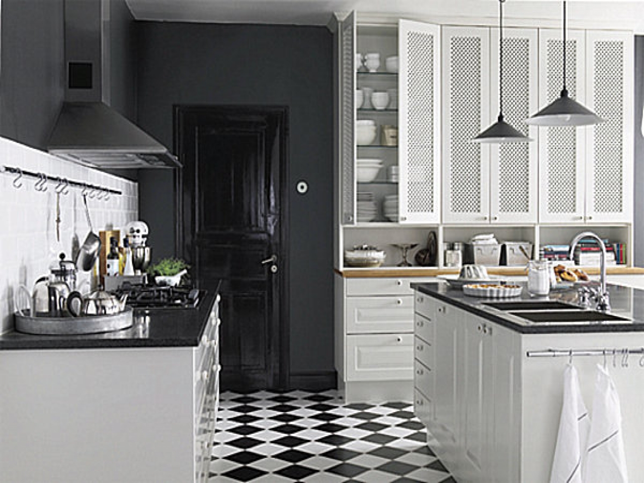 Kitchen Floor Tile Black And White Hawk Haven