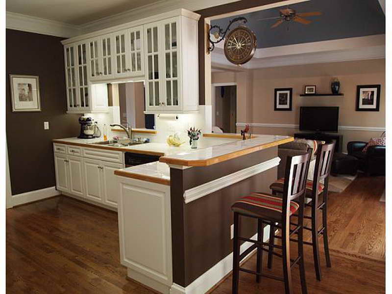 Best White Kitchen Cabinets Brown Walls Information