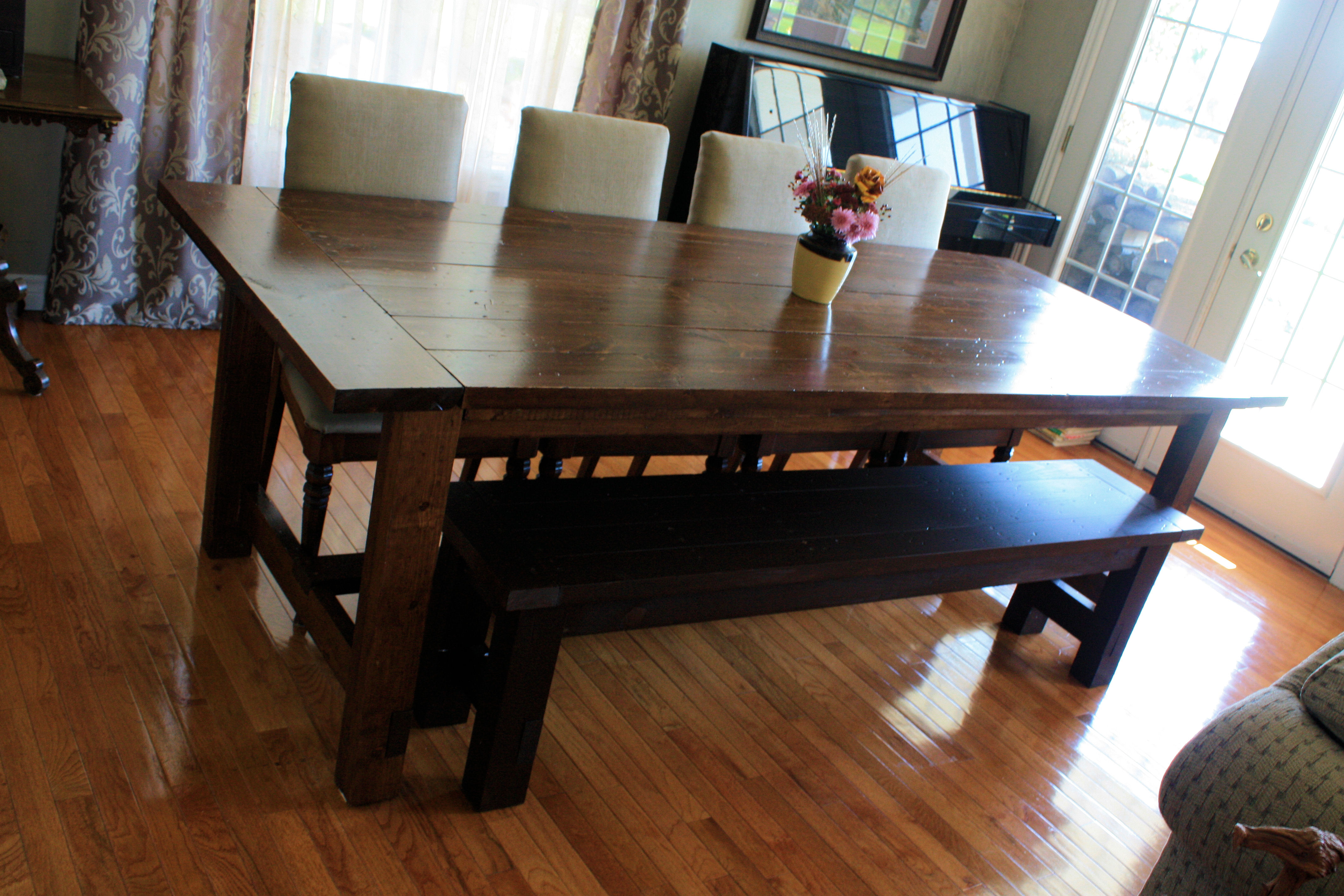 L shaped kitchen table with bench | Hawk Haven
