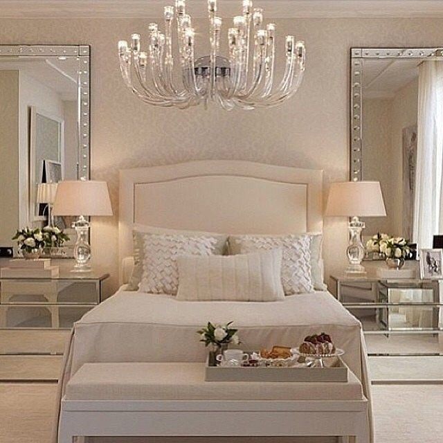 Chic mirrored furniture for glamorous bedroom decor