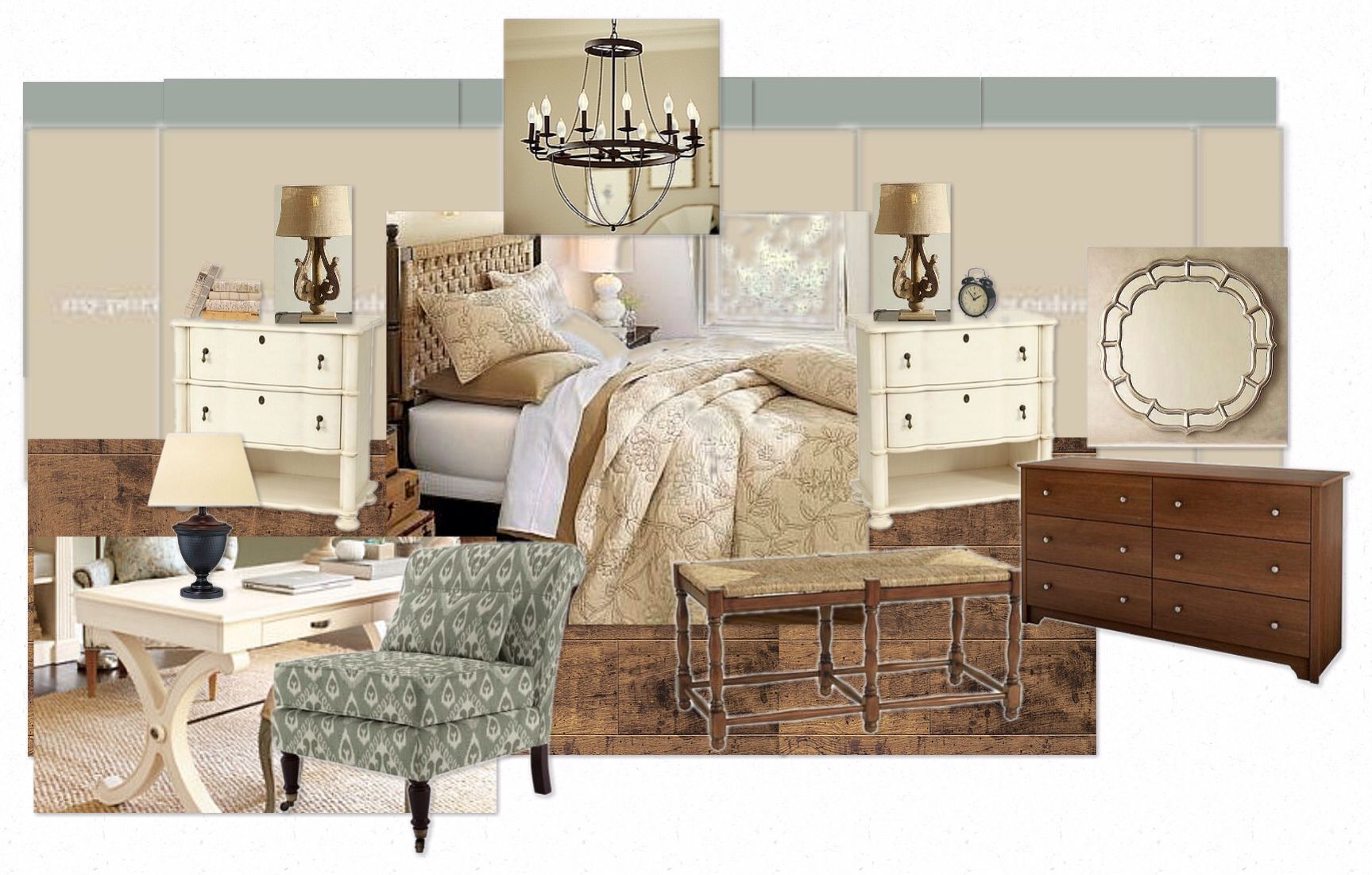 mix and match furniture in bedroom