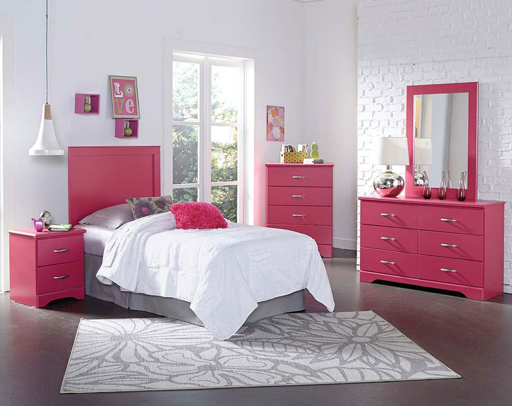kids pink bedroom set