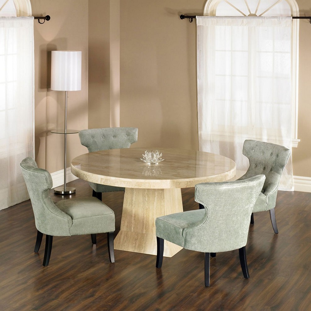 Round dining table granite | Hawk Haven