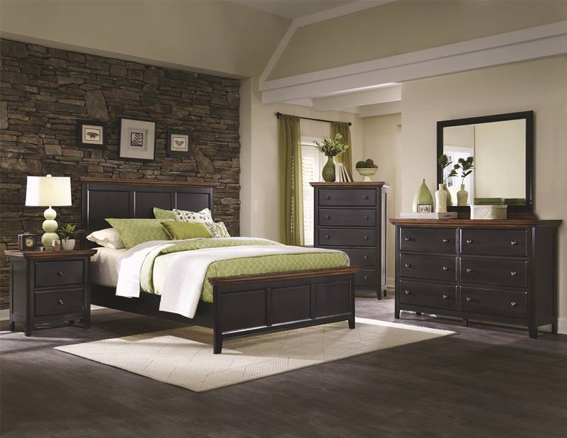 rustic bedrooms with black furniture