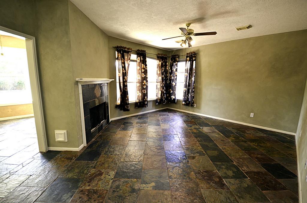 slate tile living room