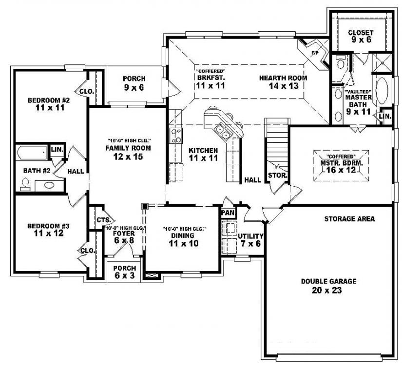 single-story-3-bedroom-house-plans-open-floor-plan-kiukkuinen