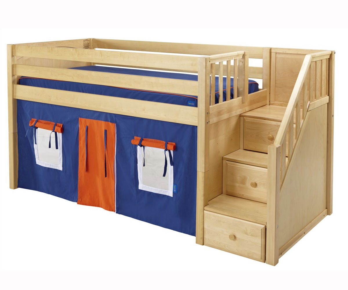 low loft beds for kids