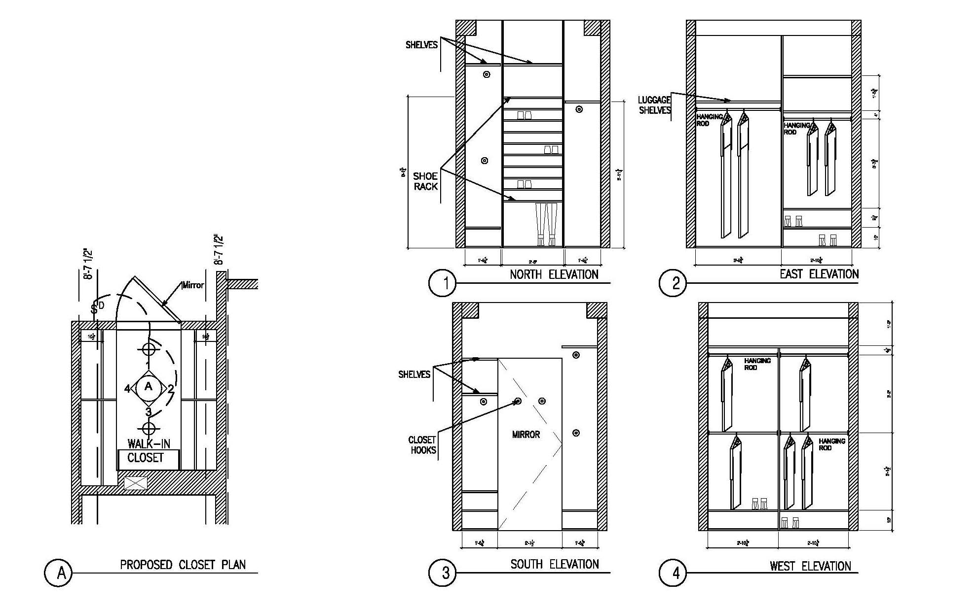 Walk In Closet Dimensions Small Hawk Haven 7432