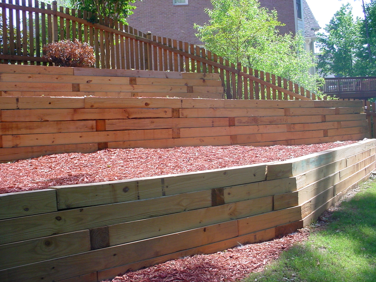 Wood retaining wall design example | Hawk Haven