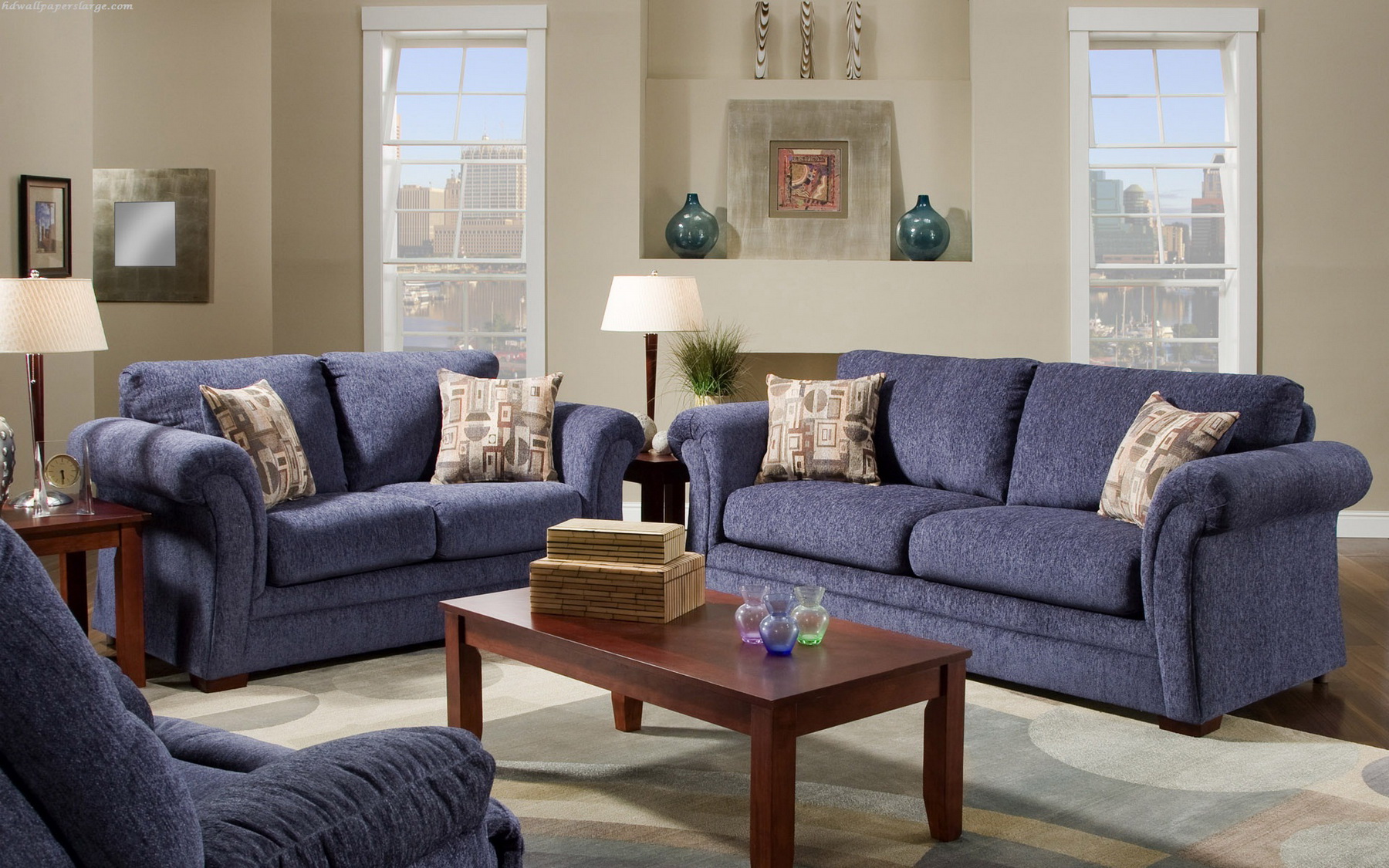 Blue living room - 35 shades of blue | Hawk Haven