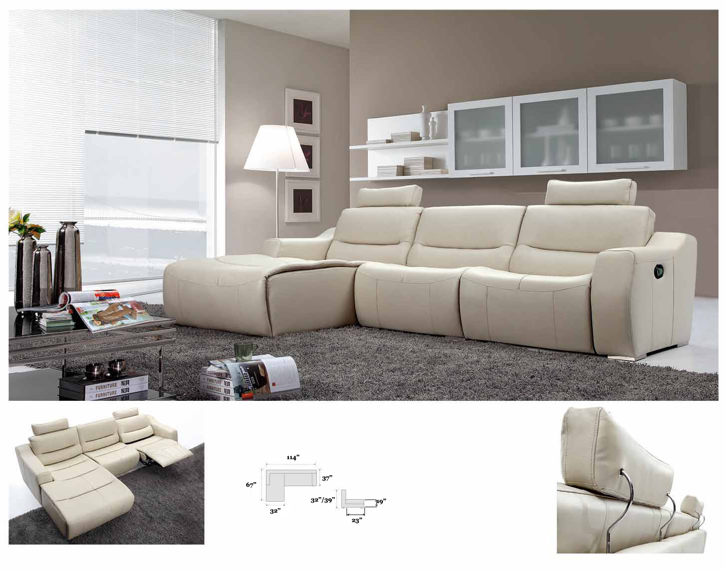 8ft living room sectionals