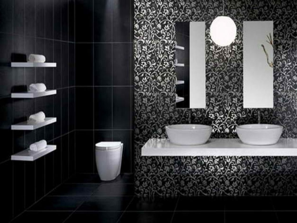 Black and White Wallpaper for Bathrooms