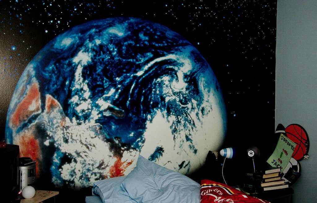Planet Earth Bedroom Wallpaper