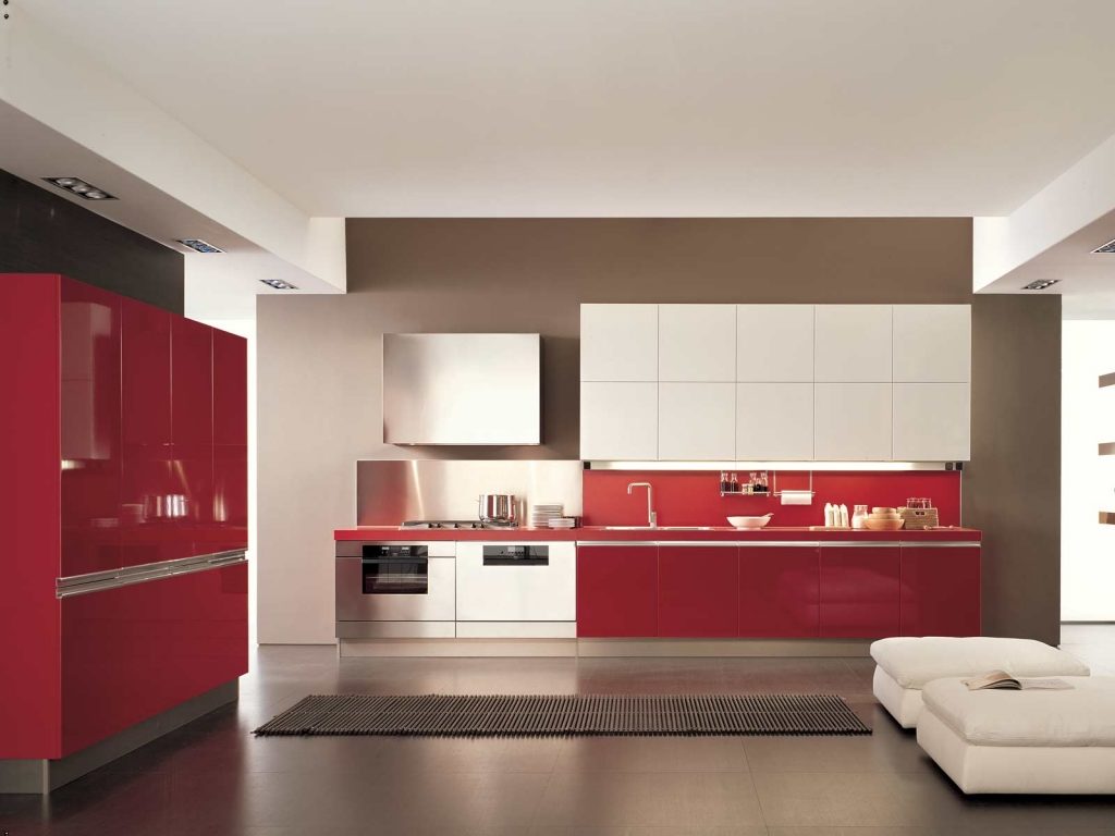 Red Kitchen Interior
