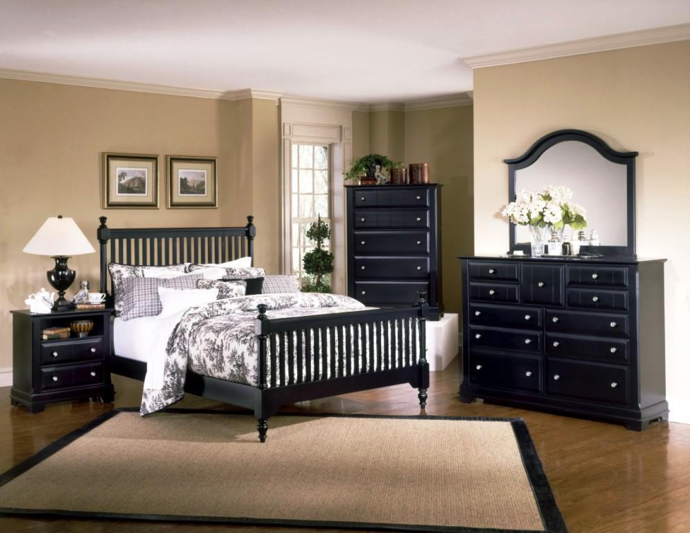 Black elegant bedroom furniture