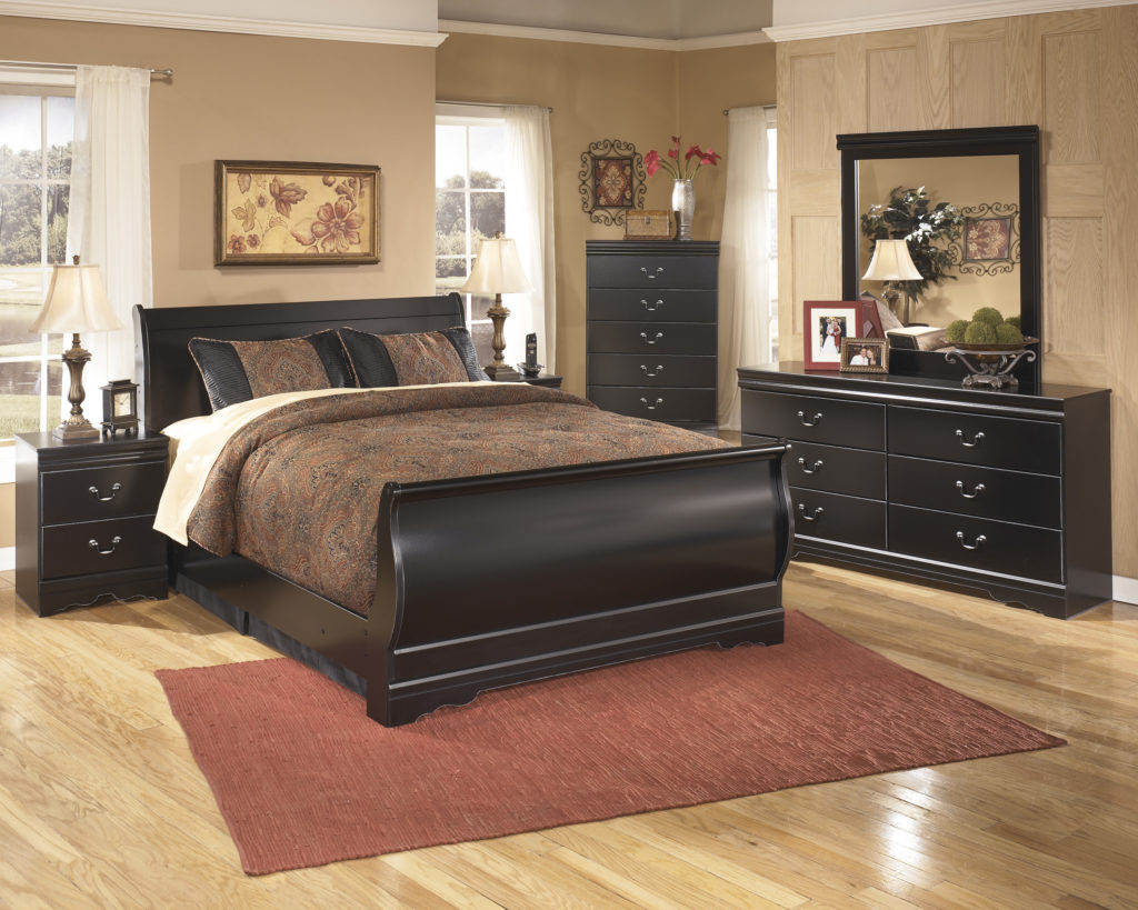 Black oversized bedroom furniture