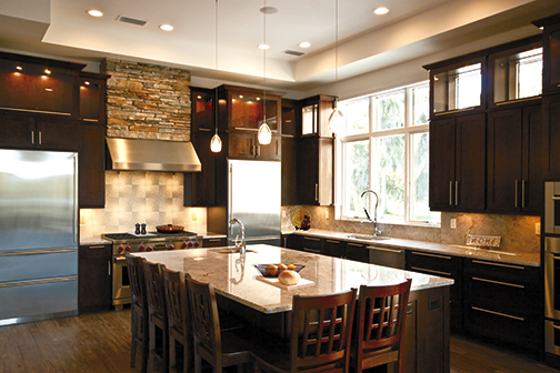 Examples of black kitchen cabinets