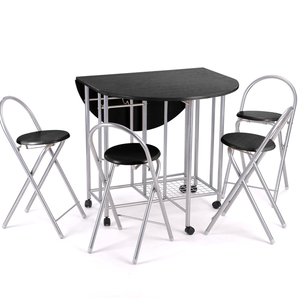 Folding kitchen table and chairs set