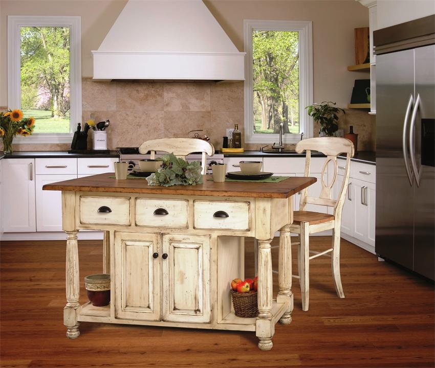 French country kitchen island