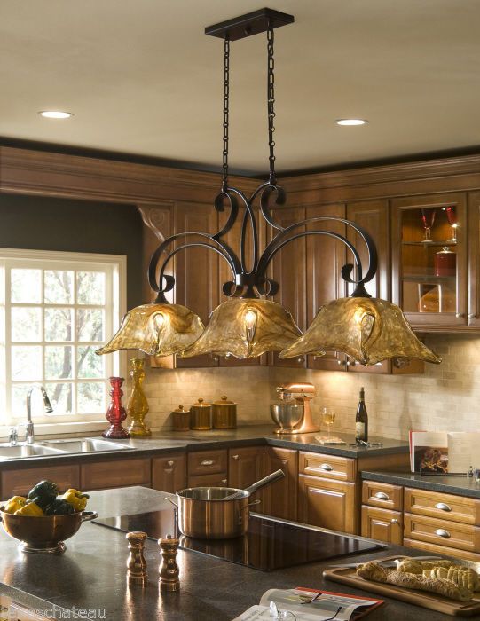 French country kitchen island lighting