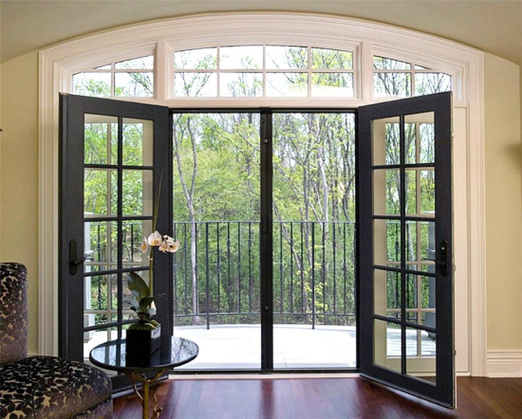 French doors exterior with screens