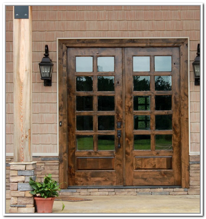 French doors exterior wooden | Hawk Haven