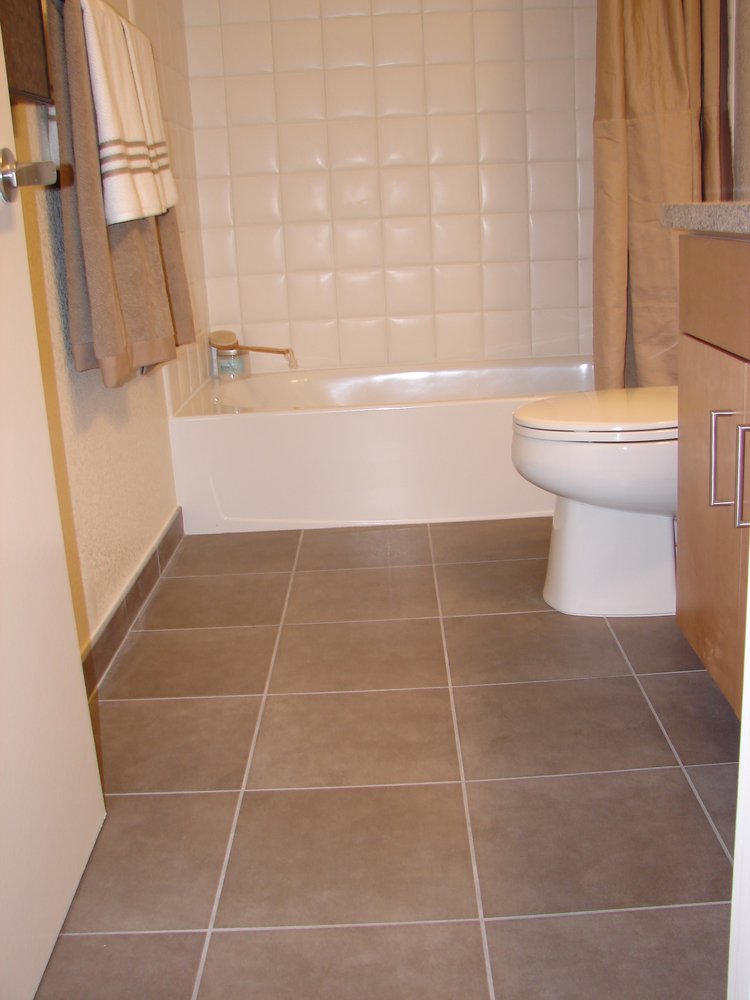Italian tile bathroom floor