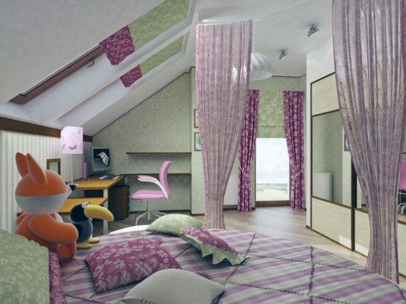 Kids attic bedroom design ideas