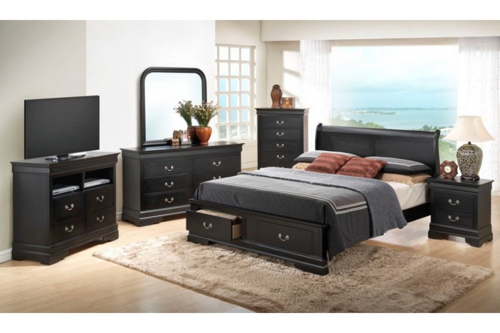King size black bedroom furniture sets