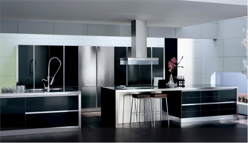 Kitchen design ideas black and white