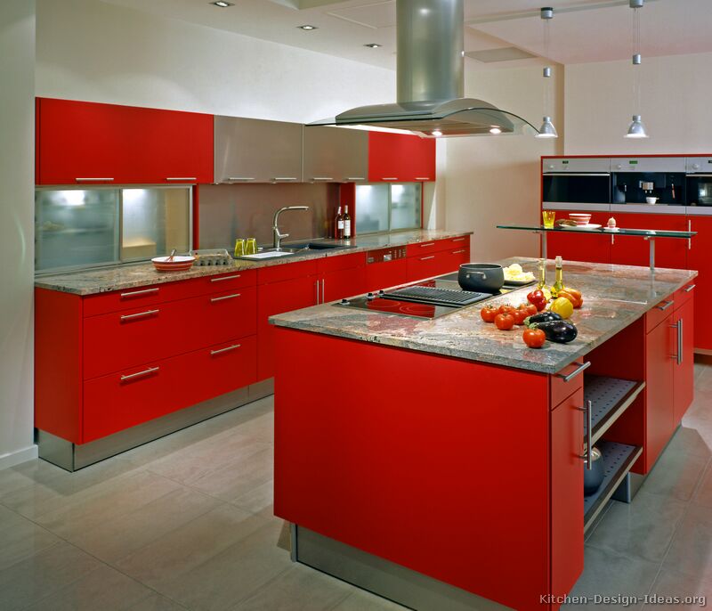 Kitchen design ideas red