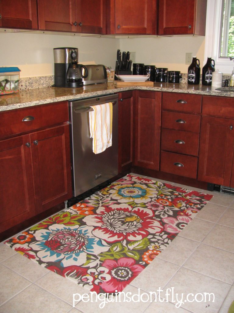 L shaped kitchen rug