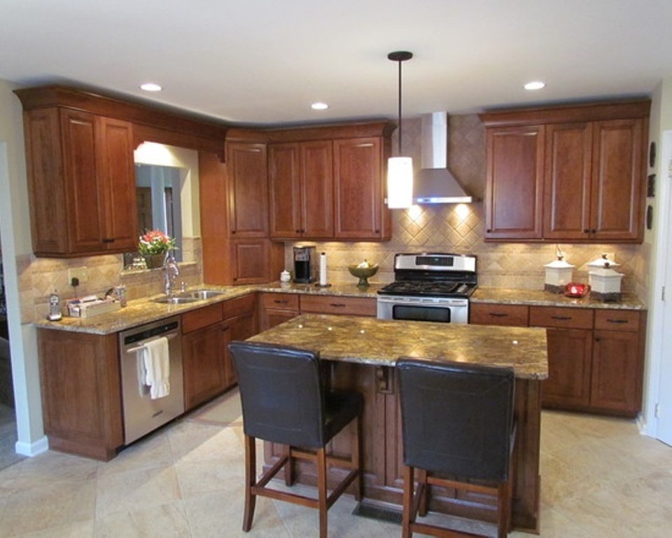 L shaped kitchen with island pictures