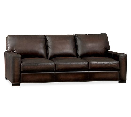 Leather sectional sofas pottery barn
