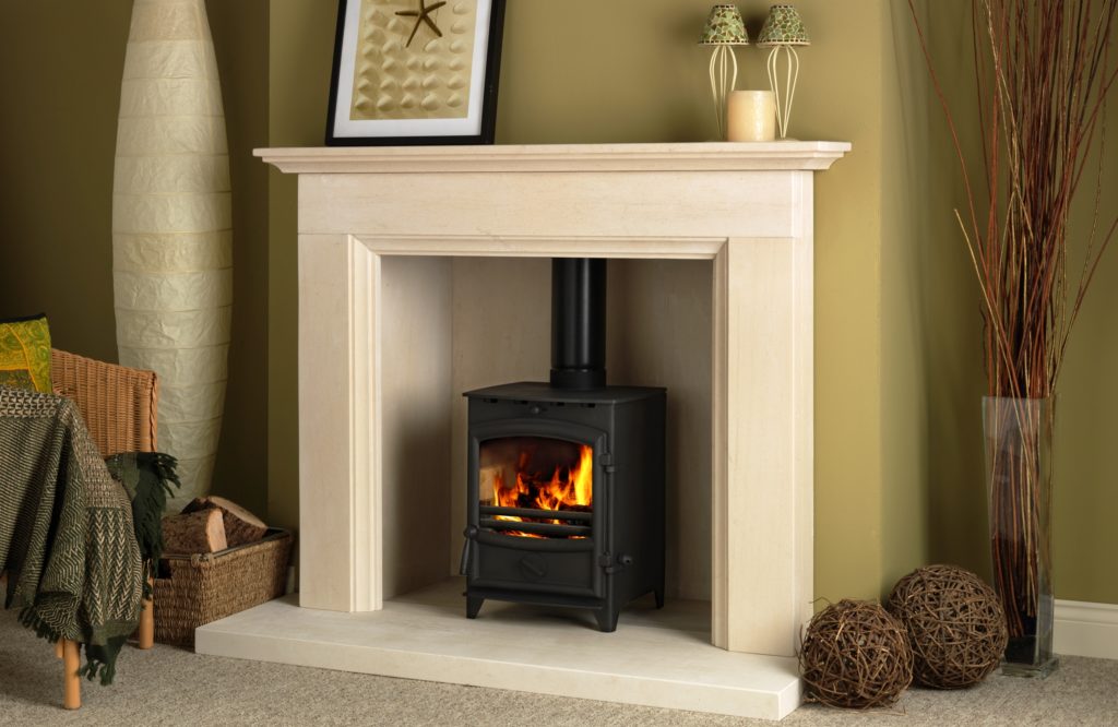 Marble fire surrounds for wood burners