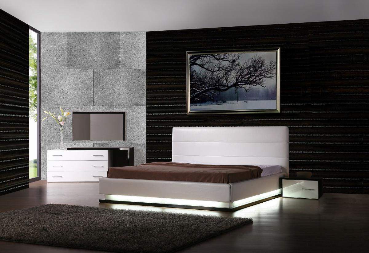Modern bedroom sets with lights